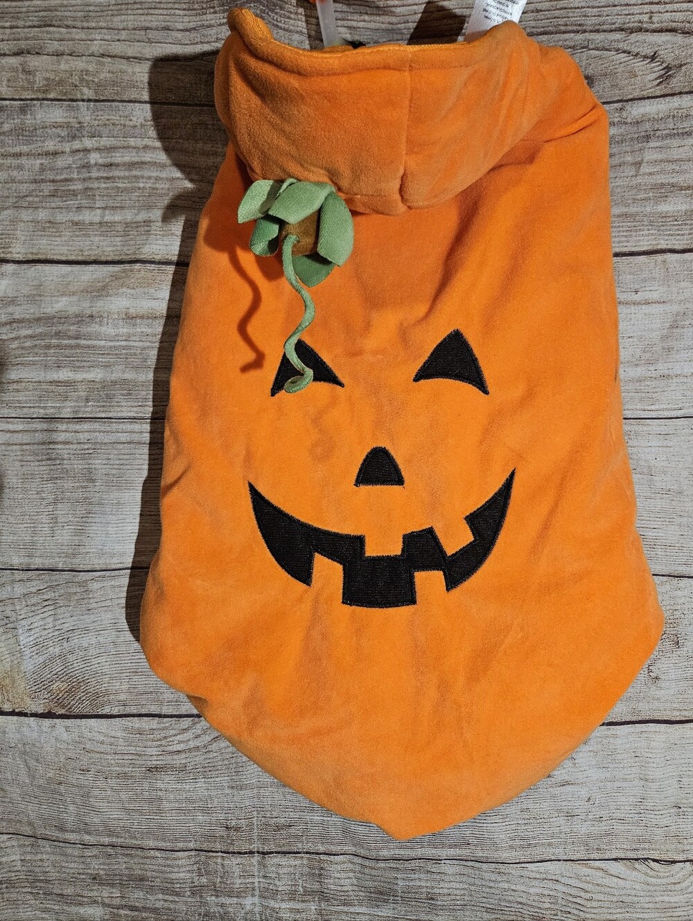 Jack-o-lantern pumpkin hooded dog halloween costume XL Nwot